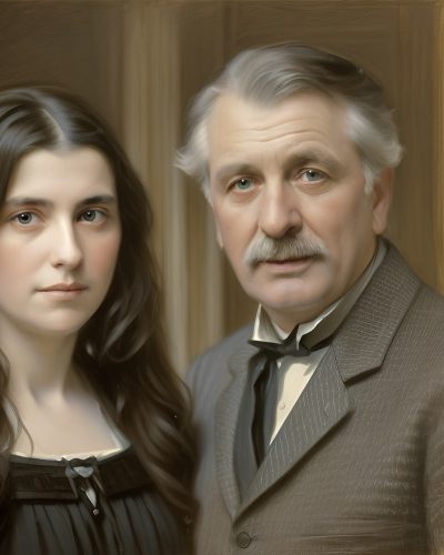 1855 - Antonio Manetti e la figlia Teresa